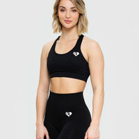 Move Seamless Sports Bra | Black Marl