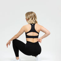 Move Seamless Sports Bra | Black Marl