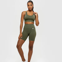 Power Seamless Cycling Shorts | Khaki