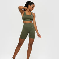 Power Seamless Cycling Shorts | Khaki