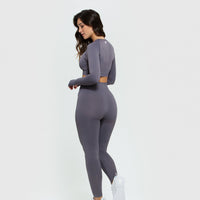 Power Seamless Long Sleeve Crop Top | Charcoal