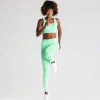 Power Seamless Sports Bra | Green Ash