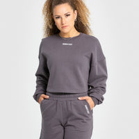 Comfort Cropped Crew Neck | Charcoal