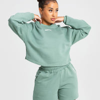 Comfort Cropped Crew Neck | Pastel Green