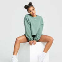 Comfort Cropped Crew Neck | Pastel Green