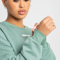 Comfort Cropped Crew Neck | Pastel Green