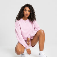Comfort Cropped Crew Neck | Pastel Rose