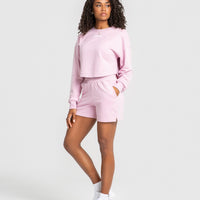 Comfort Cropped Crew Neck | Pastel Rose