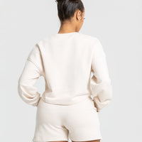 Comfort Cropped Crew Neck | Sand