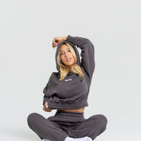 Comfort Cropped Hoodie | Charcoal
