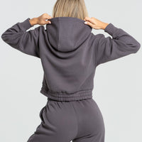 Comfort Cropped Hoodie | Charcoal