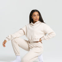 Comfort Cropped Hoodie | Sand