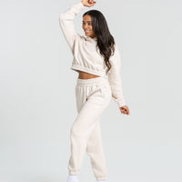 Comfort Cropped Hoodie | Sand