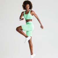 Power Seamless Cycling Shorts | Green Ash