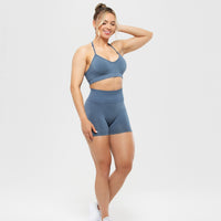 Define Scrunch Seamless Shorts | Smoke Blue