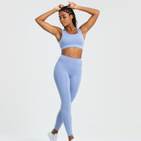 Essential Sports Bra | Powder Blue