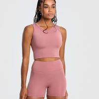Essential Crop Tank Top | Dusty Pink