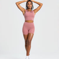 Essential Crop Tank Top | Dusty Pink