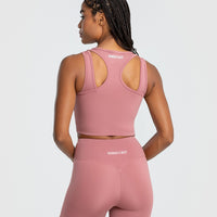 Essential Crop Tank Top | Dusty Pink