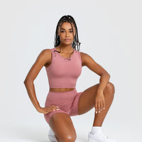 Essential Crop Tank Top | Dusty Pink