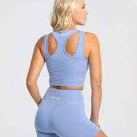 Essential Crop Tank Top | Powder Blue