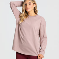 Comfort Oversized Long Sleeve T-Shirt | Taupe