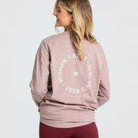 Comfort Oversized Long Sleeve T-Shirt | Taupe