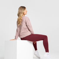 Comfort Oversized Long Sleeve T-Shirt | Taupe