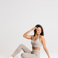 Move Seamless Leggings | Brown Grey Marl