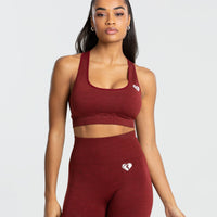 Move Seamless Sports Bra | Ruby Red Solid