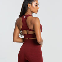 Move Seamless Sports Bra | Ruby Red Solid
