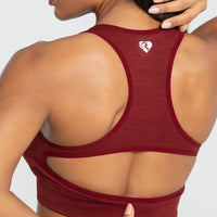 Move Seamless Sports Bra | Ruby Red Solid