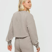 Comfort Cropped Crew Neck | Buff