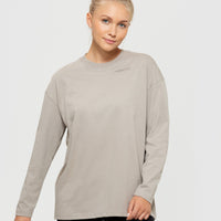Comfort Oversized Long Sleeve T-Shirt | Buff