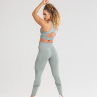 Renew Seamless Sports Bra | Mud Green