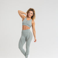 Renew Seamless Sports Bra | Mud Green