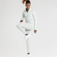Renew Seamless Long Sleeve Top | Chalk Grey