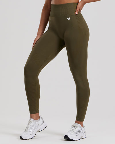 Power Seamless Leggings Khaki Women s Best