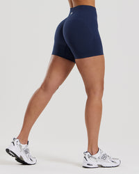 Define 2.0 Seamless Scrunch 4" Shorts | Sapphire Blue