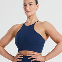 Define Seamless High Neck Bra | Sapphire Blue