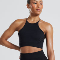 Define Seamless High Neck Bra | Black