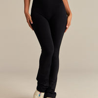 Essential High Waist Mini Flared Leggings | Black