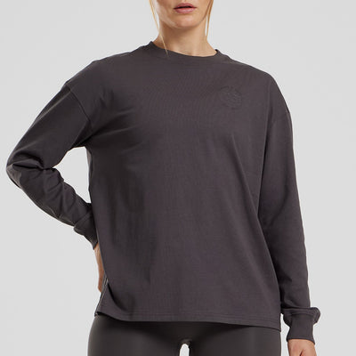 Comfort Oversized Long Sleeve T-Shirt | Graphite