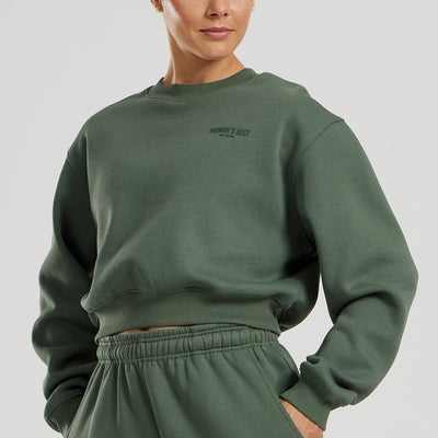 Comfort Cropped Crew Neck | Sage