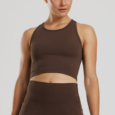 Essential Crop Tank Top | Cocoa