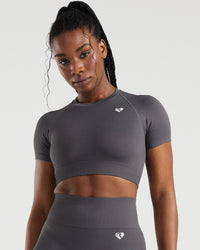 クラネ POWER SHOULDER SHORT SWEAT TOPS Cloud Soft Off Shoulder Sweatshirt – Denny's