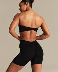 Essential Twist Back Bandeau Bra | Black
