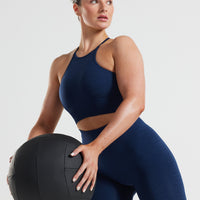 Define Seamless High Neck Bra | Sapphire Blue