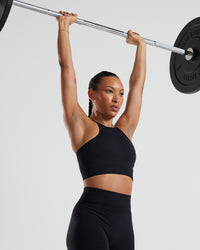 Define Seamless High Neck Bra | Black