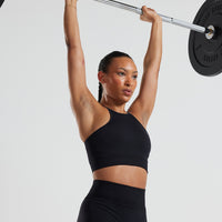Define Seamless High Neck Bra | Black